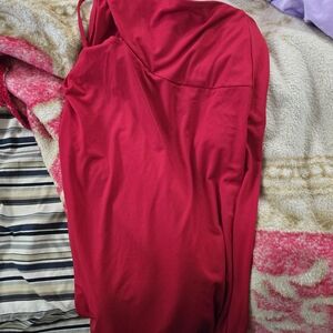 Fashion Nova Vibrant Red Midi Dress